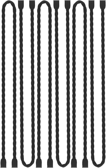 Original Reusable Silicone Twist Ties - 24in Black, Wire Wraps for Cords, Electronic & Fishing Rod Ties