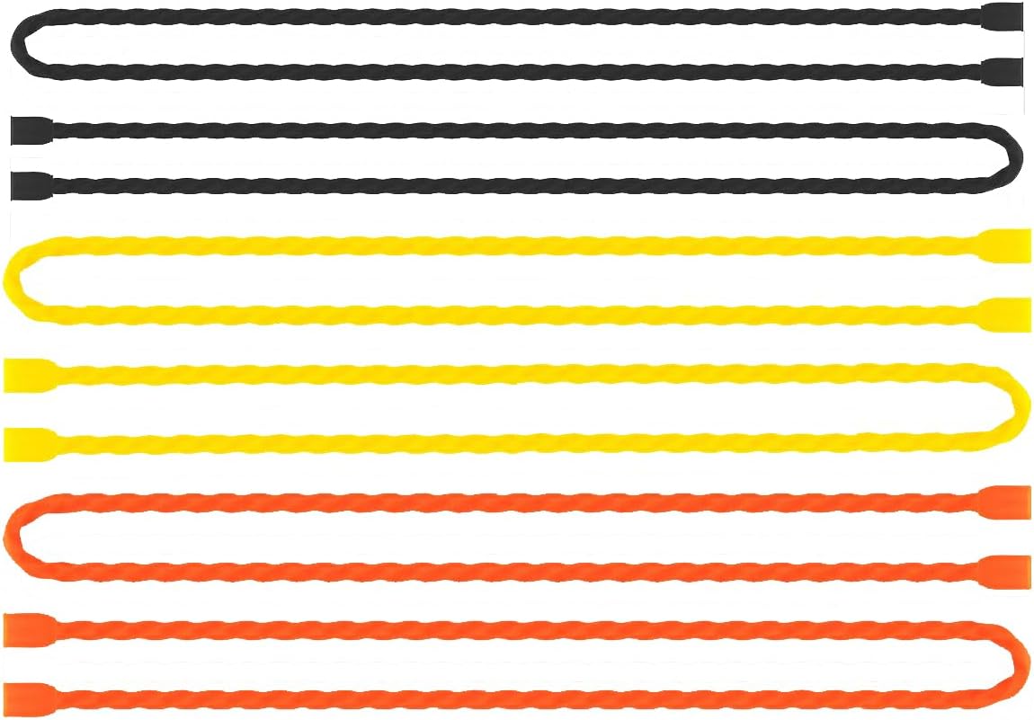 Original Reusable Silicone Twist Ties - 24in Black, Wire Wraps for Cords, Electronic & Fishing Rod Ties