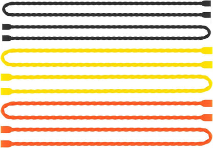 Original Reusable Silicone Twist Ties - 24in Black, Wire Wraps for Cords, Electronic & Fishing Rod Ties