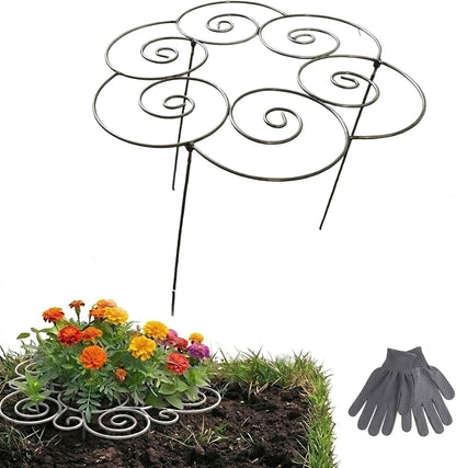 Decorative Peony Support, Metal Plant Support Ring for Peony Cages & Garden, Flower Support Frame, Heavy-Duty Flower Support Frame, Flower Hoop Upright Growth Protect (Small-1pcs)