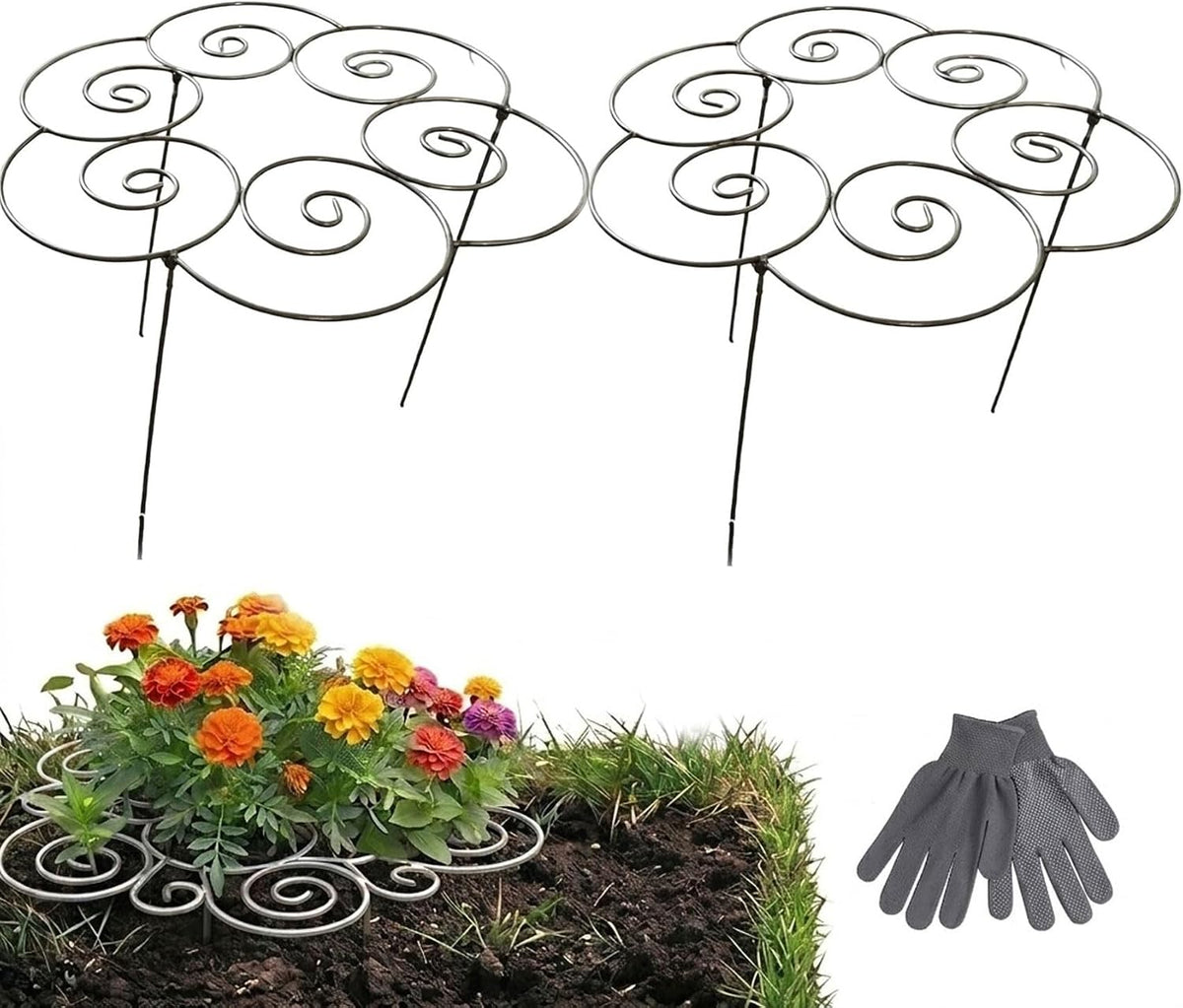 Decorative Peony Support, Metal Plant Support Ring for Peony Cages & Garden, Flower Support Frame, Heavy-Duty Flower Support Frame, Flower Hoop Upright Growth Protect (Small-1pcs)