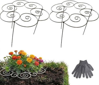Decorative Peony Support, Metal Plant Support Ring for Peony Cages & Garden, Flower Support Frame, Heavy-Duty Flower Support Frame, Flower Hoop Upright Growth Protect (Small-1pcs)