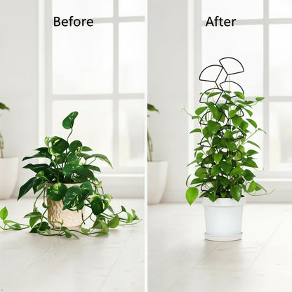 Plant Trellis for Climbing Plants Indoor Outdoor, 3 Pack Stackable Metal Trellis - Small Garden Trellis for Potted Plants, Vine Support for Ivy, Flowers, DIY Home Deco