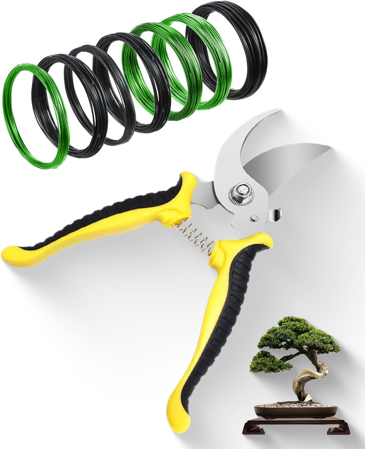 Bonsai Tools Set 13Pcs, Bonsai Essentials with PU Leather Bag, High Carbon Steel Succulent Trimming Kit, for Pruning, Raking, Training Plants, Ideal Gardening Gifts