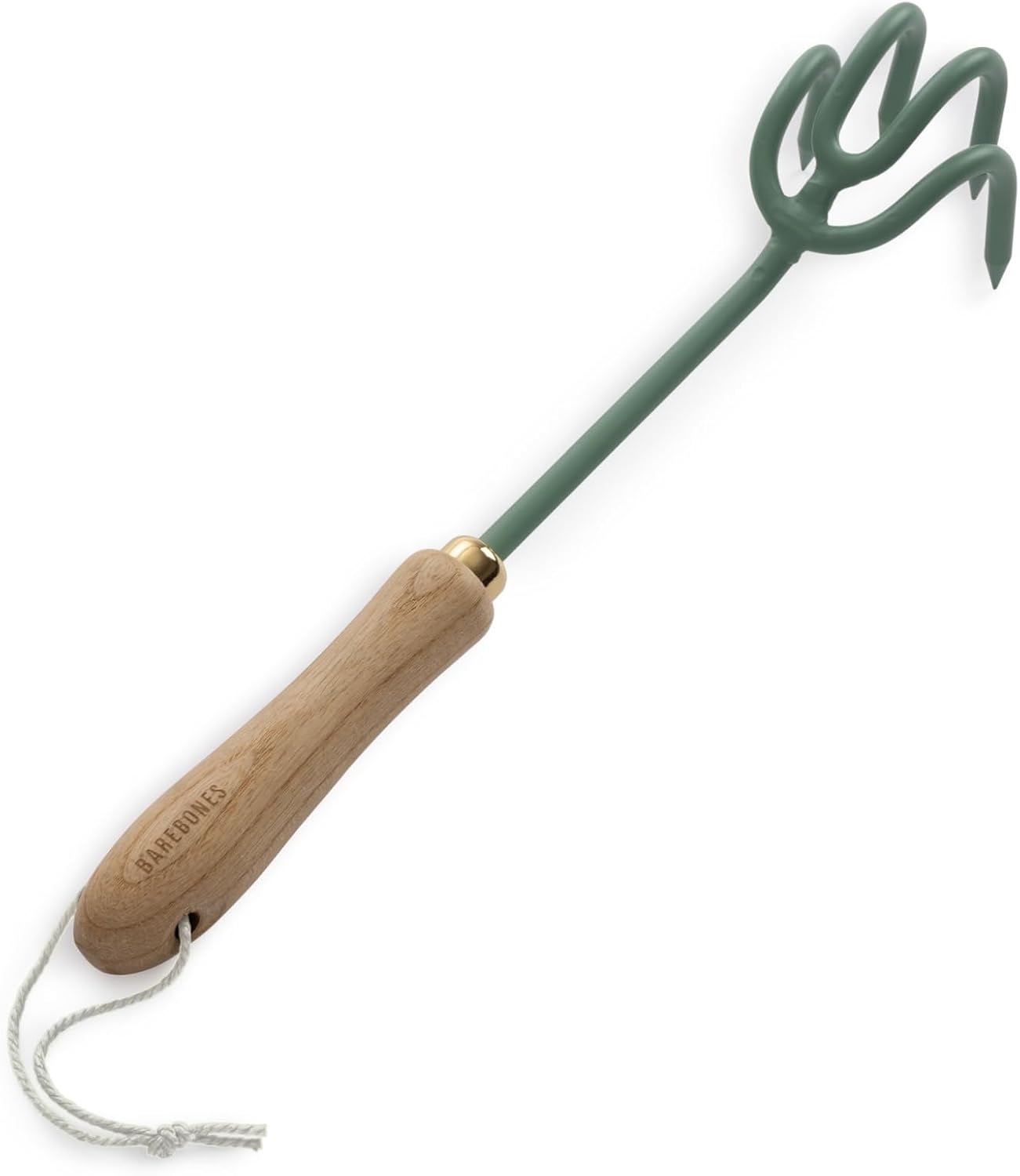 Cultivator - Weed Remover Tool - Garden Rake and Weeding Tool for Yard Work - Stainless Steel Cultivator for Raking Soil (Ash/Mint)