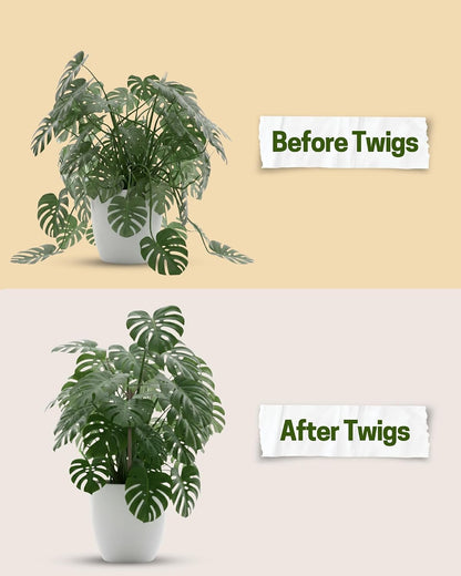 Twigs GA Mini Plant Support Stakes, Peony Light Green, 10-Pack, 12" L