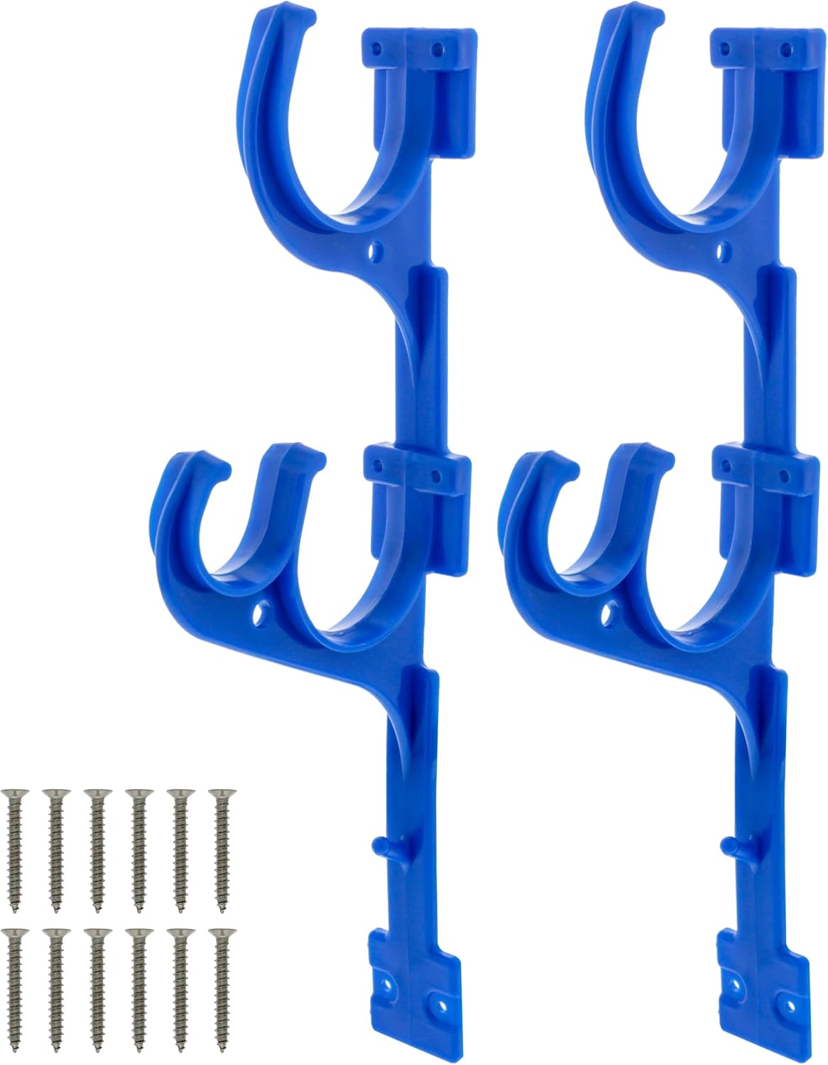 Pool Pole Hanger - 2 Plastic Pool Hooks for Poles, Holder