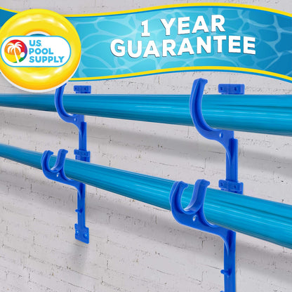 Pool Pole Hanger - 2 Plastic Pool Hooks for Poles, Holder