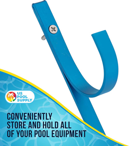 Pool Pole Hanger - 2 Plastic Pool Hooks for Poles, Holder
