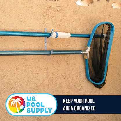 Pool Pole Hanger - 2 Plastic Pool Hooks for Poles, Holder