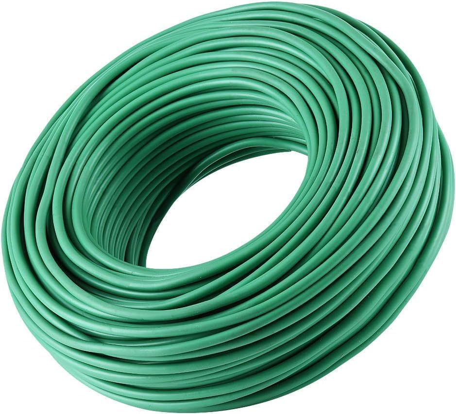 Green Soft Twist Tie Plant Tie Flexible TPR Garden Supply, for Tomatoes Roses Vines Organizing(16.4 feet/ 5 Meters)…, 16 feet