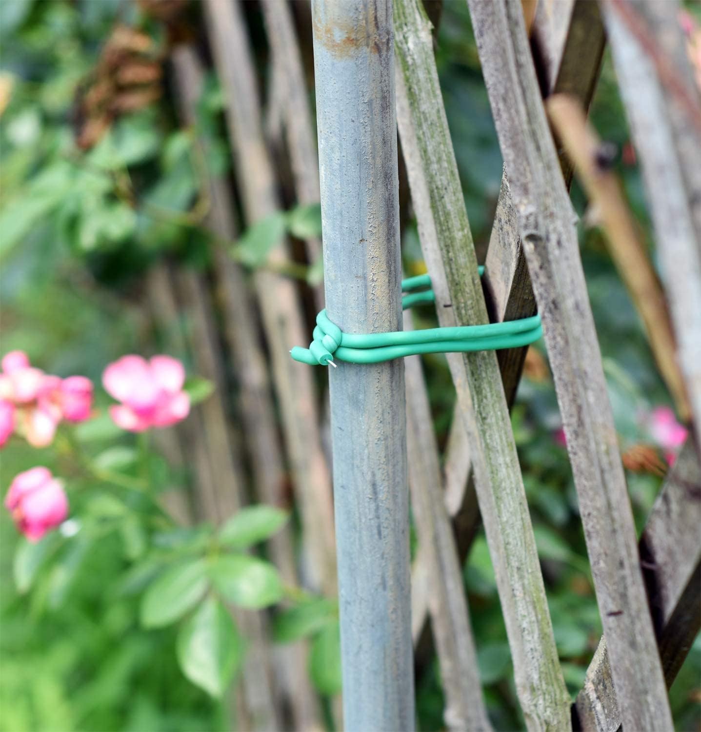 Green Soft Twist Tie Plant Tie Flexible TPR Garden Supply, for Tomatoes Roses Vines Organizing(16.4 feet/ 5 Meters)…, 16 feet