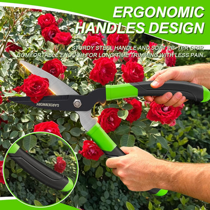 Hedge Clippers Shears with Teflon Coated&Carbon Steel Blades