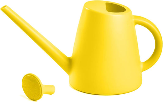 Plant Watering Can - Plastic Indoor and Outdoor - 1/2 Gallon - Yellow