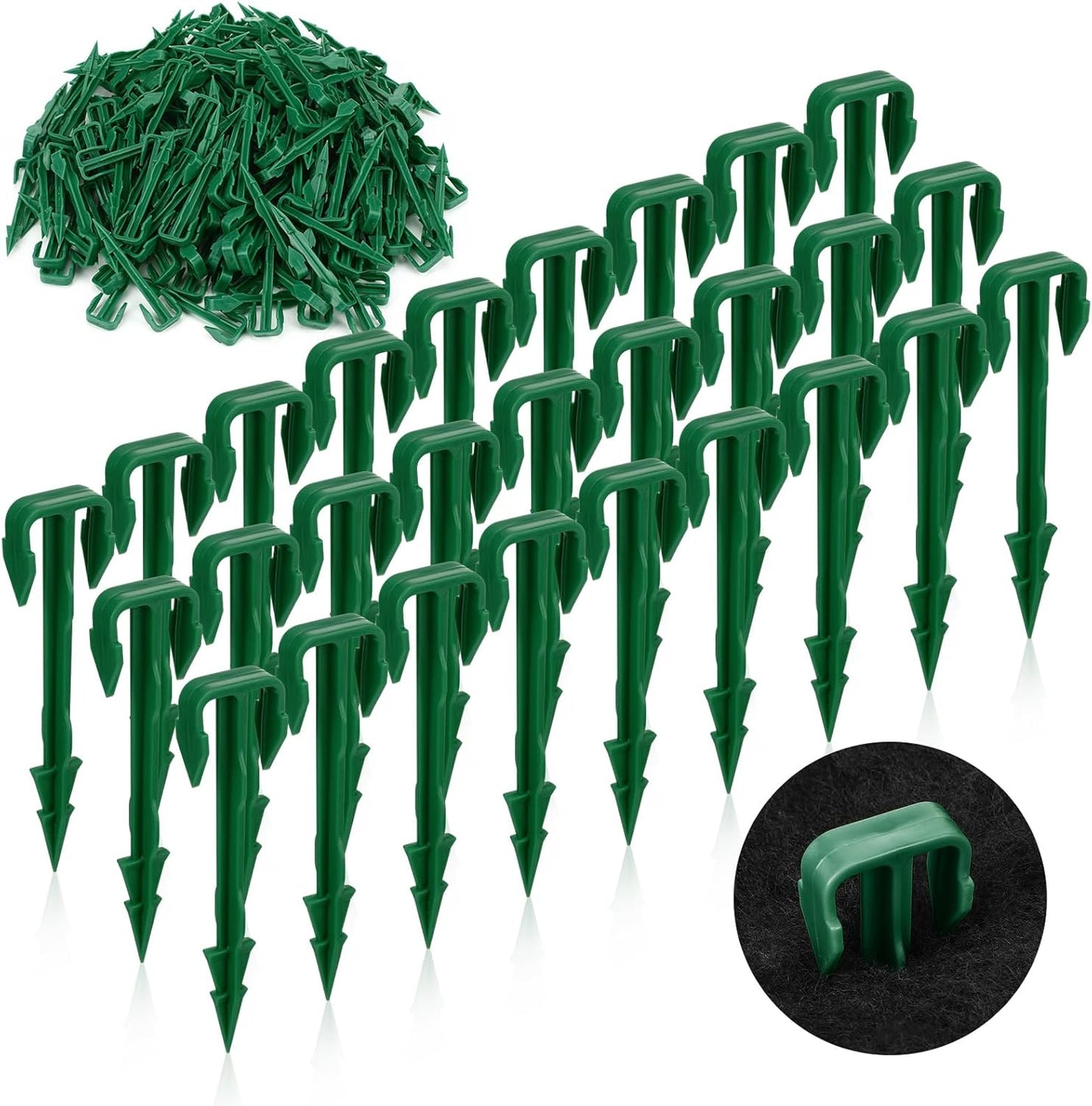 200 Pcs 4 Inch Landscape Garden Stakes Bulk, Degradable Sod Spikes