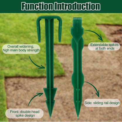 200 Pcs 4 Inch Landscape Garden Stakes Bulk, Degradable Sod Spikes