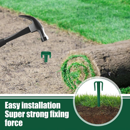 200 Pcs 4 Inch Landscape Garden Stakes Bulk, Degradable Sod Spikes