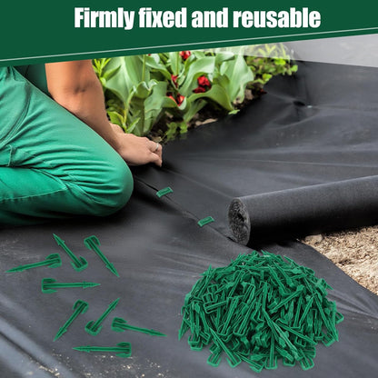 200 Pcs 4 Inch Landscape Garden Stakes Bulk, Degradable Sod Spikes