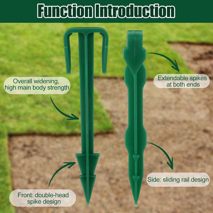 200 Pcs 4 Inch Landscape Garden Stakes Bulk, Degradable Sod Spikes