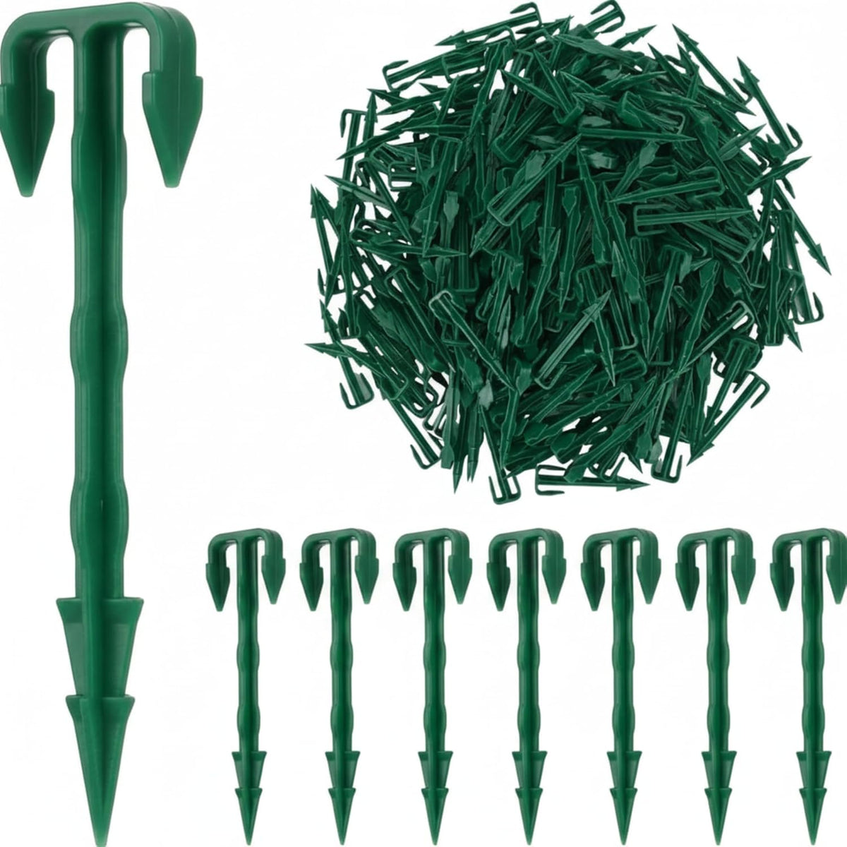 200 Pcs 4 Inch Landscape Garden Stakes Bulk, Degradable Sod Spikes