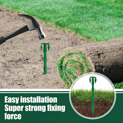 200 Pcs 4 Inch Landscape Garden Stakes Bulk, Degradable Sod Spikes