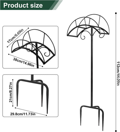 Heavy Duty Metal Garden Hose Holder Wall Mount – Outdoor Hose Hanger, Water Hose Holder, Garden Hose Rack, Beam Hose Rack, Extension Cord Holder Wall Mount (BLACK)