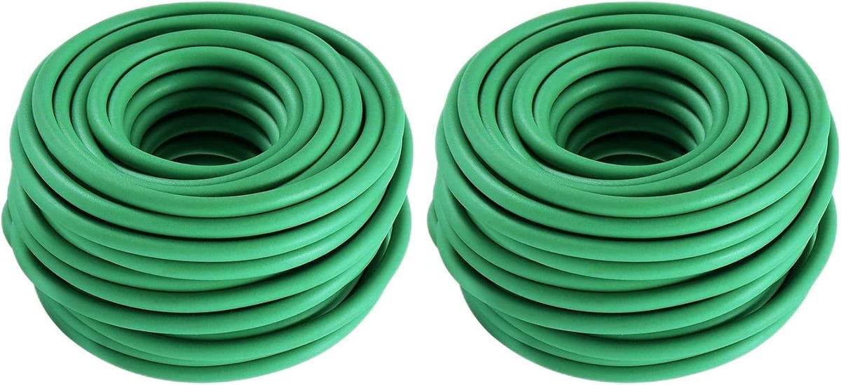Soft Plant Ties, Garden Ties TPR Flexible Durable Heavy Duty Twist Wire for Twine Tomato Branches Vines and Tying Up Cable Wires (Green) (50ft, 0.2in)