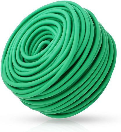 Soft Plant Ties, Garden Ties TPR Flexible Durable Heavy Duty Twist Wire for Twine Tomato Branches Vines and Tying Up Cable Wires (Green) (50ft, 0.2in)