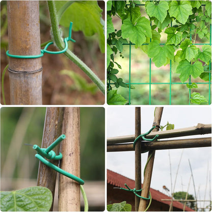 Soft Plant Ties, Garden Ties TPR Flexible Durable Heavy Duty Twist Wire for Twine Tomato Branches Vines and Tying Up Cable Wires (Green) (50ft, 0.2in)