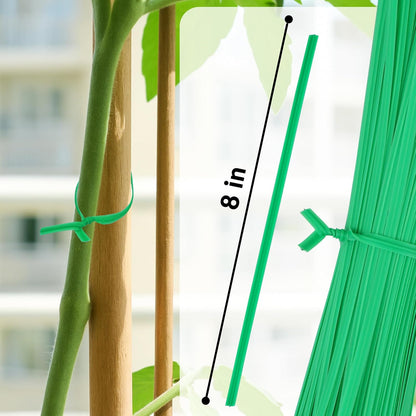 300 pcs 8" Twist Ties, Reusable Coated Wire Plant Ties, Ideal for Sealing Plastic Bags, Bread Bags, Organizing Cords, Gardening Activities