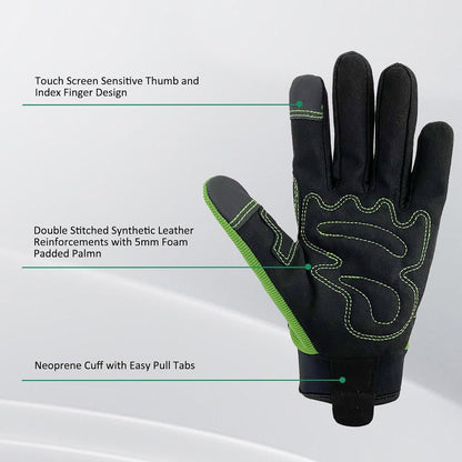 Cowhide Leather Thorn Proof & Puncture Resistant Gardening Gloves for Women and Men, Touchscreen Compatible Working Gloves for Weeding, Digging, Planting, Gardening Gifts for Women, Size Medium