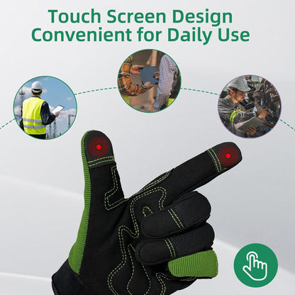 Cowhide Leather Thorn Proof & Puncture Resistant Gardening Gloves for Women and Men, Touchscreen Compatible Working Gloves for Weeding, Digging, Planting, Gardening Gifts for Women, Size Medium