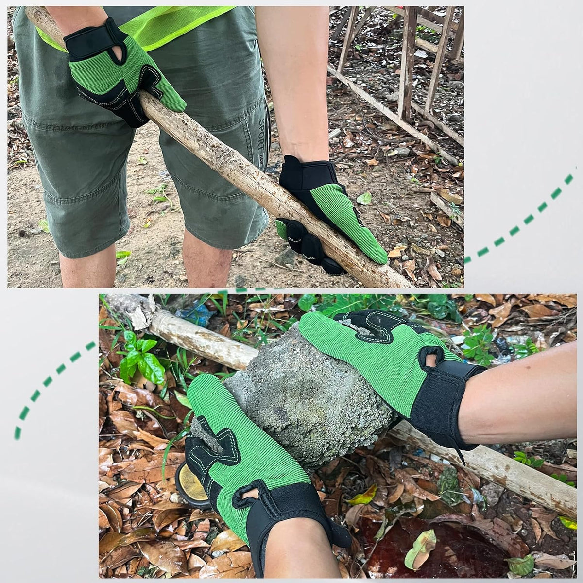 Cowhide Leather Thorn Proof & Puncture Resistant Gardening Gloves for Women and Men, Touchscreen Compatible Working Gloves for Weeding, Digging, Planting, Gardening Gifts for Women, Size Medium