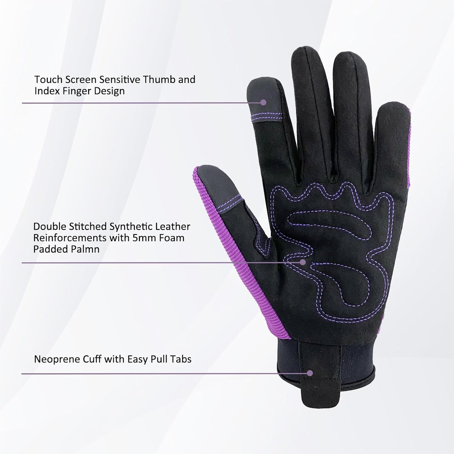 Cowhide Leather Thorn Proof & Puncture Resistant Gardening Gloves for Women and Men, Touchscreen Compatible Working Gloves for Weeding, Digging, Planting, Gardening Gifts for Women, Size Medium