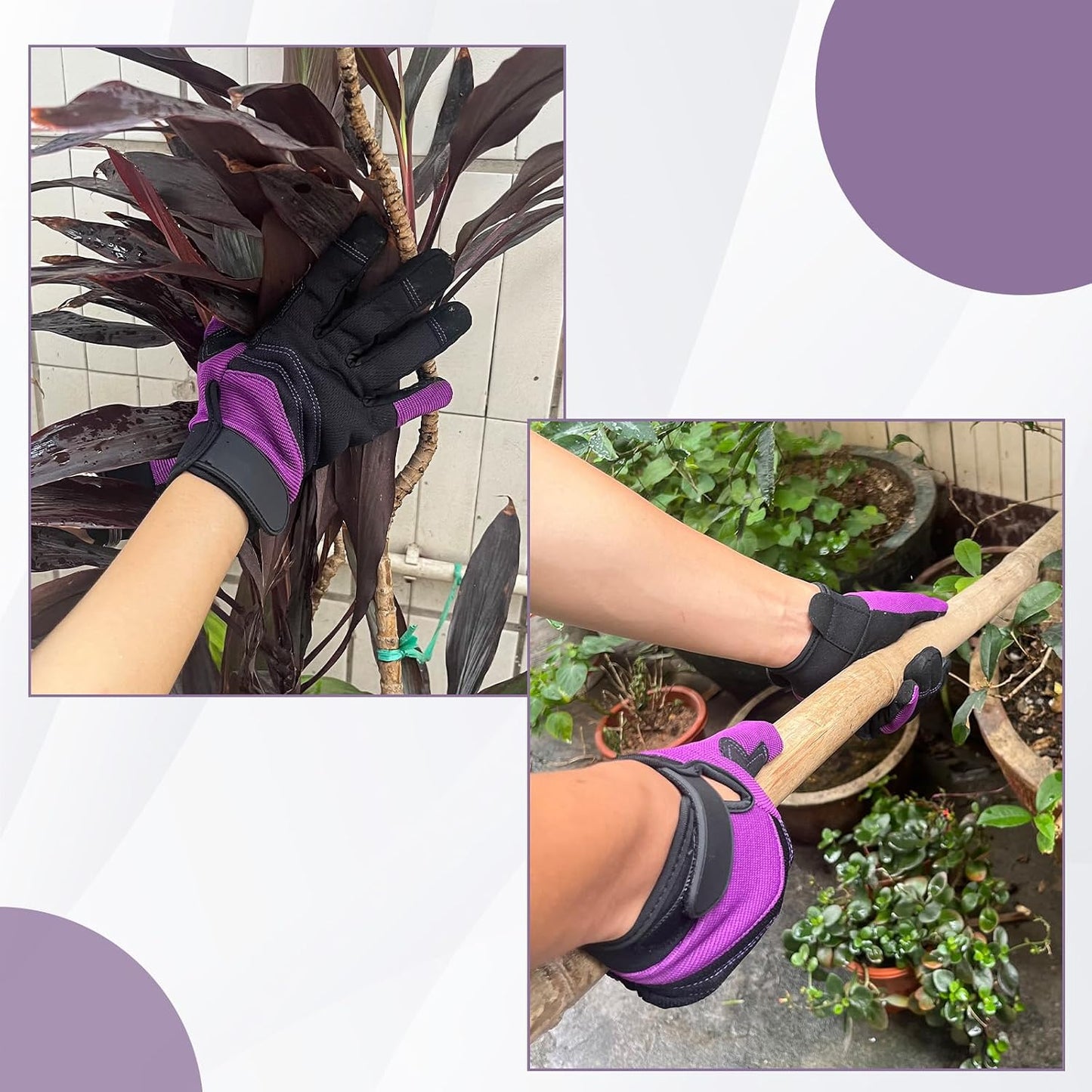 Cowhide Leather Thorn Proof & Puncture Resistant Gardening Gloves for Women and Men, Touchscreen Compatible Working Gloves for Weeding, Digging, Planting, Gardening Gifts for Women, Size Medium