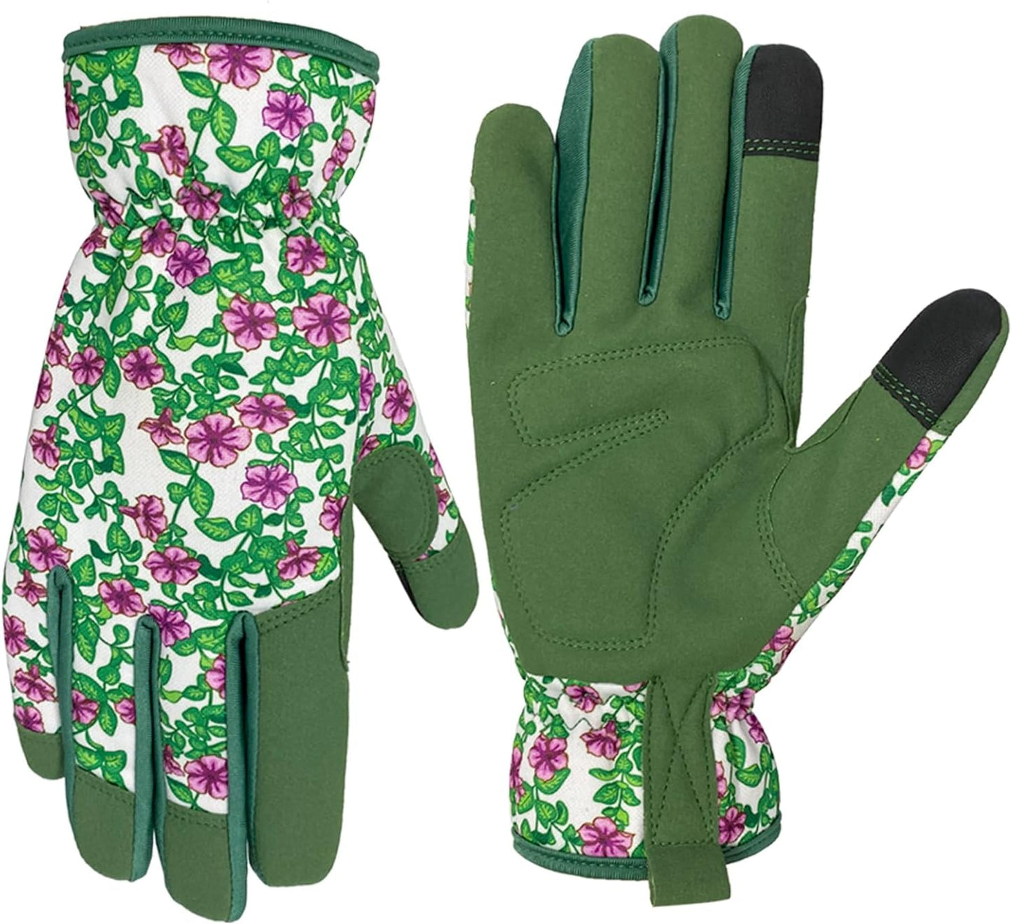 Cowhide Leather Thorn Proof & Puncture Resistant Gardening Gloves for Women and Men, Touchscreen Compatible Working Gloves for Weeding, Digging, Planting, Gardening Gifts for Women, Size Medium
