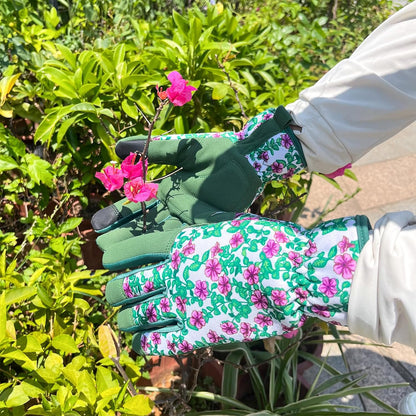 Cowhide Leather Thorn Proof & Puncture Resistant Gardening Gloves for Women and Men, Touchscreen Compatible Working Gloves for Weeding, Digging, Planting, Gardening Gifts for Women, Size Medium