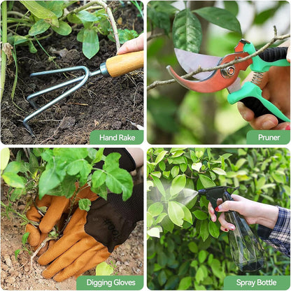Heavy Duty Gardening Tools with Handbag, Gardening Gifts for Women