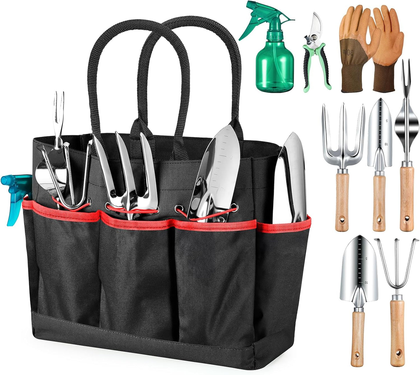 Heavy Duty Gardening Tools with Handbag, Gardening Gifts for Women