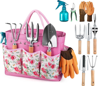 Heavy Duty Gardening Tools with Handbag, Gardening Gifts for Women