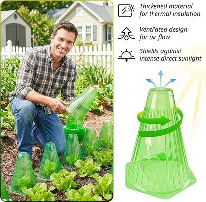 Pack 20 Garden Cloches for Plants, Reusable Bell Plant Cover with Metal Stakes, Plant Protection Cloches for Potted Plants/Seedlings,Protect Plants from Sun,Birds, Frost