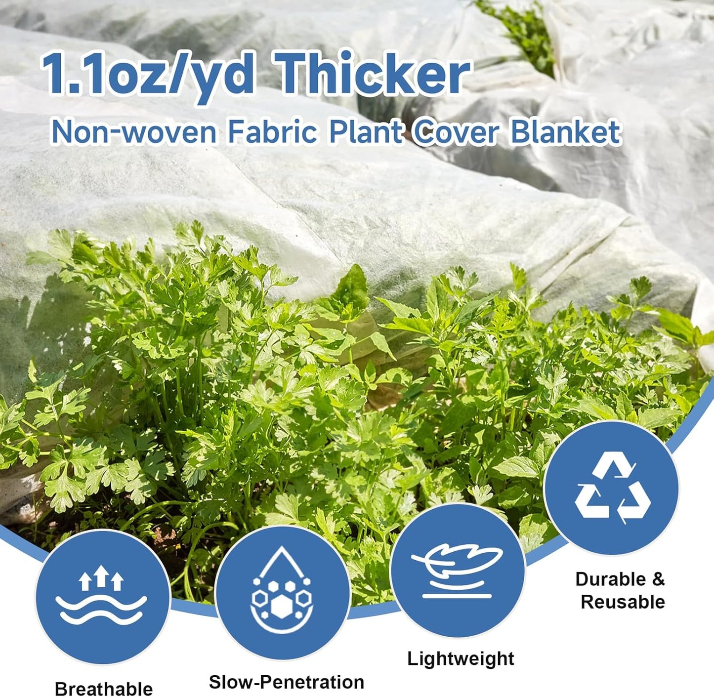 Plant Covers Freeze Protection,10 ft x 30 ft 1.1oz/yd² Thicker Floating Row Blanket Cover Fabric Plant Cloth for Winter Frost Snow and Garden Protection