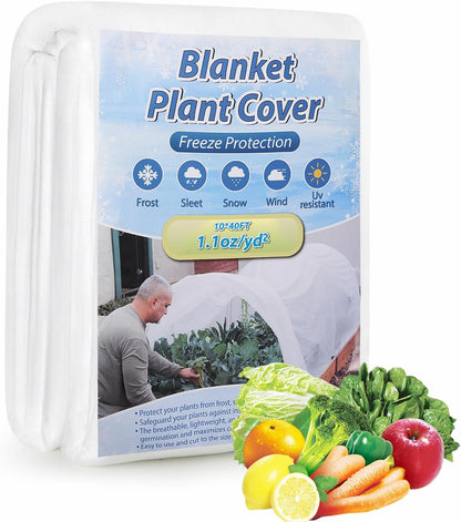 Plant Covers Freeze Protection,10 ft x 30 ft 1.1oz/yd² Thicker Floating Row Blanket Cover Fabric Plant Cloth for Winter Frost Snow and Garden Protection