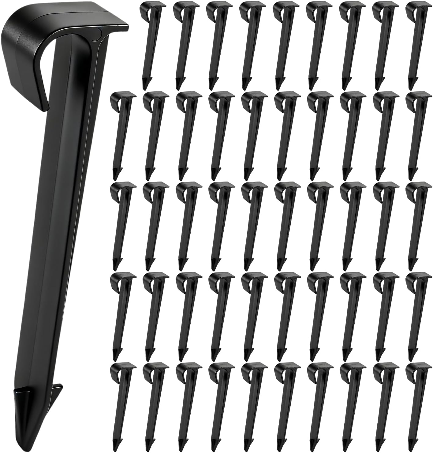 50 Pack 1/2 Inch Irrigation Tubing Hold Down Anchor Stakes, Heavy Duty Drip Tubing Stakes 1/2" Drip Irrigation Tubing Fittings for Lawn Raised Bed Greenhouse Plant Watering System
