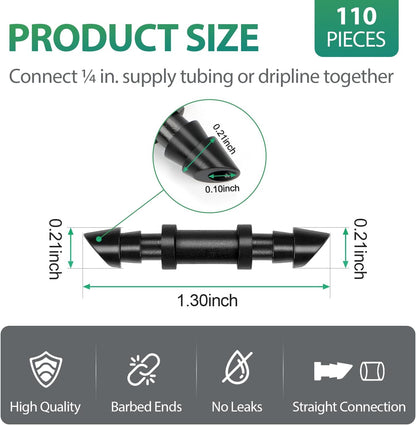 50 Pack 1/2 Inch Irrigation Tubing Hold Down Anchor Stakes, Heavy Duty Drip Tubing Stakes 1/2" Drip Irrigation Tubing Fittings for Lawn Raised Bed Greenhouse Plant Watering System