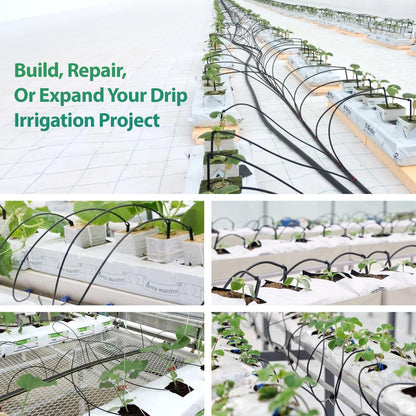 50 Pack 1/2 Inch Irrigation Tubing Hold Down Anchor Stakes, Heavy Duty Drip Tubing Stakes 1/2" Drip Irrigation Tubing Fittings for Lawn Raised Bed Greenhouse Plant Watering System