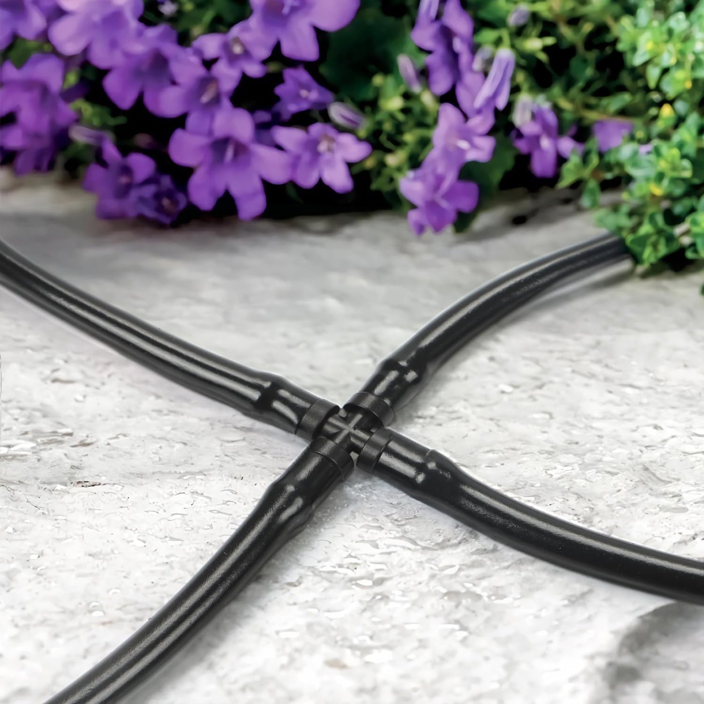 50 Pack 1/2 Inch Irrigation Tubing Hold Down Anchor Stakes, Heavy Duty Drip Tubing Stakes 1/2" Drip Irrigation Tubing Fittings for Lawn Raised Bed Greenhouse Plant Watering System