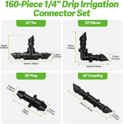 50 Pack 1/2 Inch Irrigation Tubing Hold Down Anchor Stakes, Heavy Duty Drip Tubing Stakes 1/2" Drip Irrigation Tubing Fittings for Lawn Raised Bed Greenhouse Plant Watering System