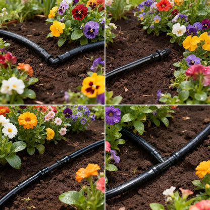 50 Pack 1/2 Inch Irrigation Tubing Hold Down Anchor Stakes, Heavy Duty Drip Tubing Stakes 1/2" Drip Irrigation Tubing Fittings for Lawn Raised Bed Greenhouse Plant Watering System