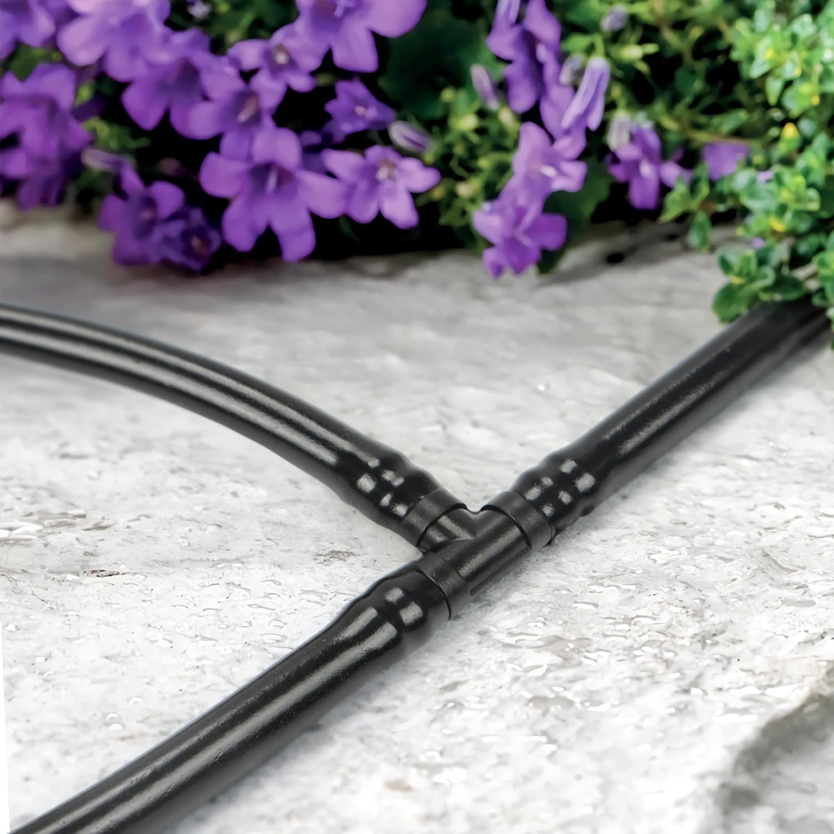 50 Pack 1/2 Inch Irrigation Tubing Hold Down Anchor Stakes, Heavy Duty Drip Tubing Stakes 1/2" Drip Irrigation Tubing Fittings for Lawn Raised Bed Greenhouse Plant Watering System